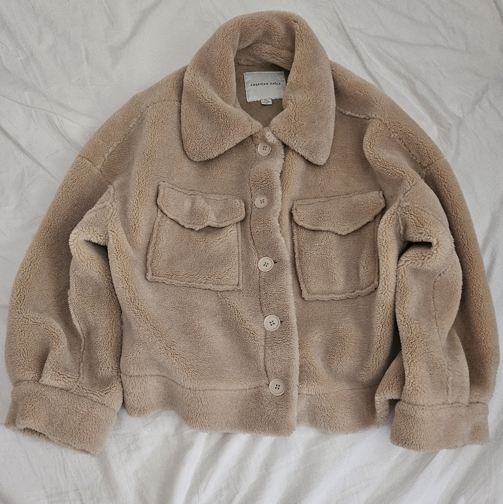 American Eagle Oversized Teddy Jacket